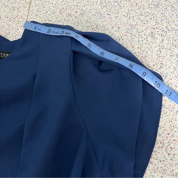 NWT Liverpool Tulip Sleeve Sheath Dress Navy Blue Women’s 10 - Picture 11 of 15